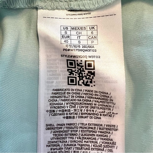 GUESS NWT Altea Midi Slip Asymmetrical Skirt, Small, Mint Green - Picture 10 of 10